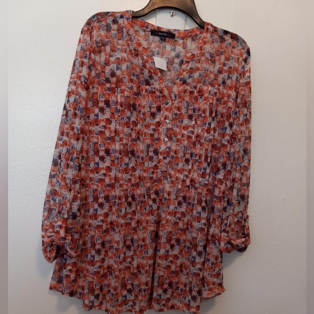 Cocomo Layered Blouse Top Plus Size 2X